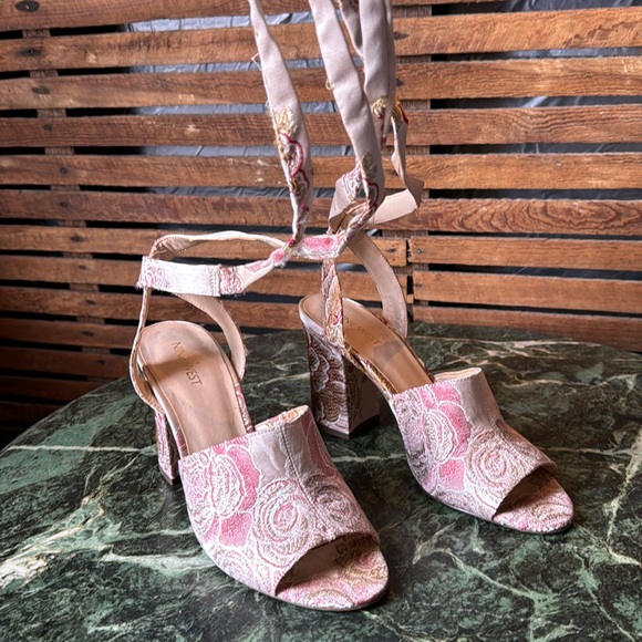 Nine West Shoes - Nine West Tapestry block heels with ankle ties 8.5 comfortable!